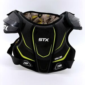 STX Stallion 200‎ Youth Lacrosse Shoulder Pads Chest Protector Black Yellow